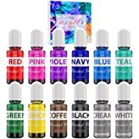 Los mejores  - Alcohol Ink Set - 12 Colores x 10ml Tinata Alcohol para Pintura- Resina Epoxi- Fabricación de Placas Petri Resina…